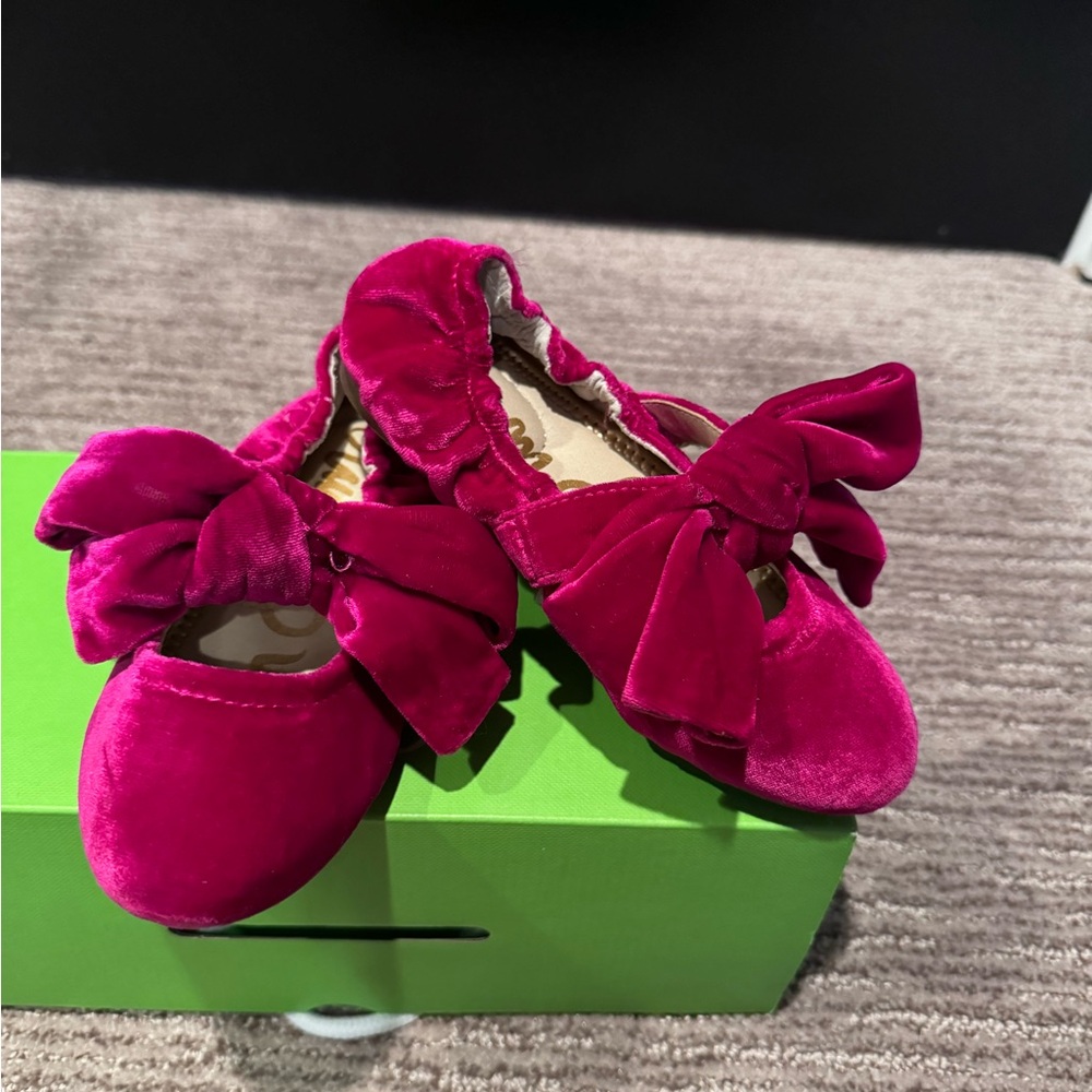 Girls Sam Edelman Velvet Ballet Flats